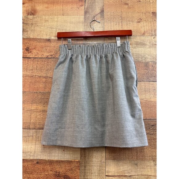 J.Crew Womens Gray Elastic Waist Skirt Size 0 Wool Blend Lined Knee Length - Picture 4 of 7